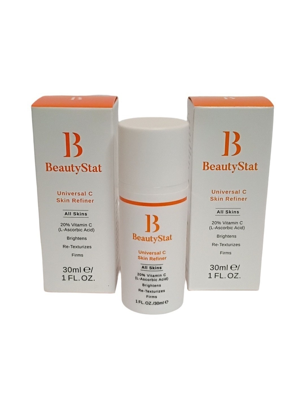 BeautyStat Universal C Skin Refiner 20% Vitamin C Serum Duo 2 x 1oz NIB